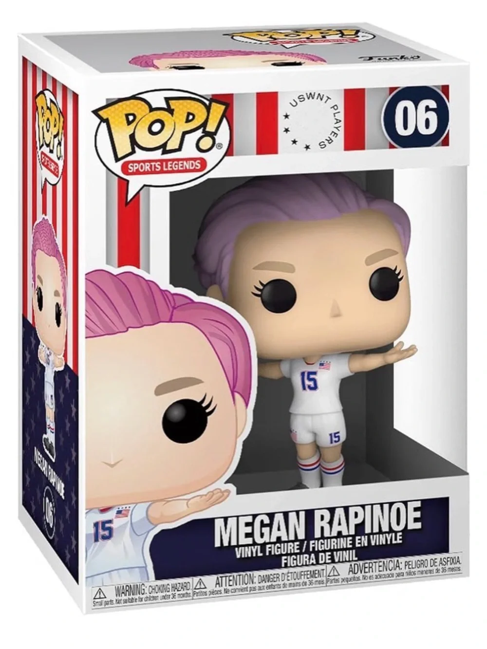 Funko Pop! Sports Legends Megan Rapinoe Vinyl Figure #06 - Pink, Purple Hair